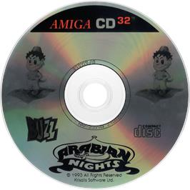 Artwork on the Disc for Arabian Nights on the Commodore Amiga CD32.
