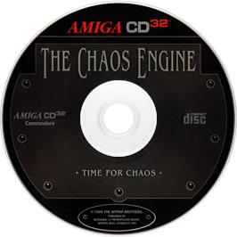 Artwork on the Disc for Chaos Engine on the Commodore Amiga CD32.