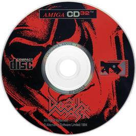 Artwork on the Disc for Death Mask on the Commodore Amiga CD32.