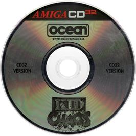 Artwork on the Disc for Kid Chaos on the Commodore Amiga CD32.