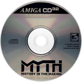 Artwork on the Disc for Myth - History In The Making on the Commodore Amiga CD32.