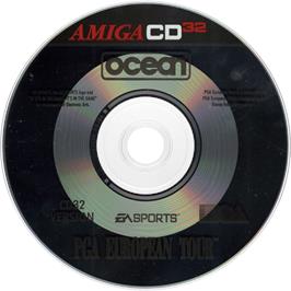 Artwork on the Disc for Pga European Tour on the Commodore Amiga CD32.