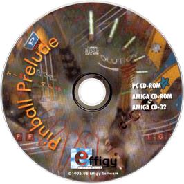 Artwork on the Disc for Pinball Prelude on the Commodore Amiga CD32.