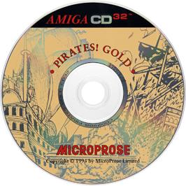Artwork on the Disc for Pirates! Gold on the Commodore Amiga CD32.