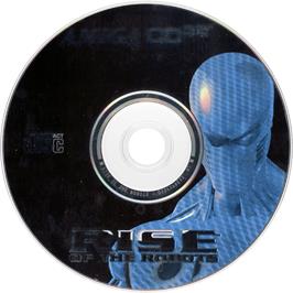Artwork on the Disc for Rise Of The Robots on the Commodore Amiga CD32.
