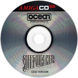 Artwork on the Disc for Sleepwalker on the Commodore Amiga CD32.