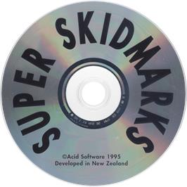 Artwork on the Disc for Super Skidmarks on the Commodore Amiga CD32.