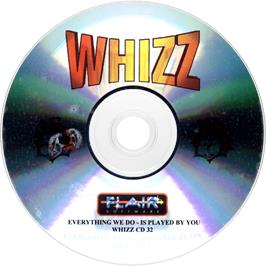 Artwork on the Disc for Whizz on the Commodore Amiga CD32.