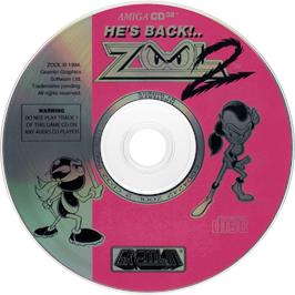 Artwork on the Disc for Zool 2 on the Commodore Amiga CD32.