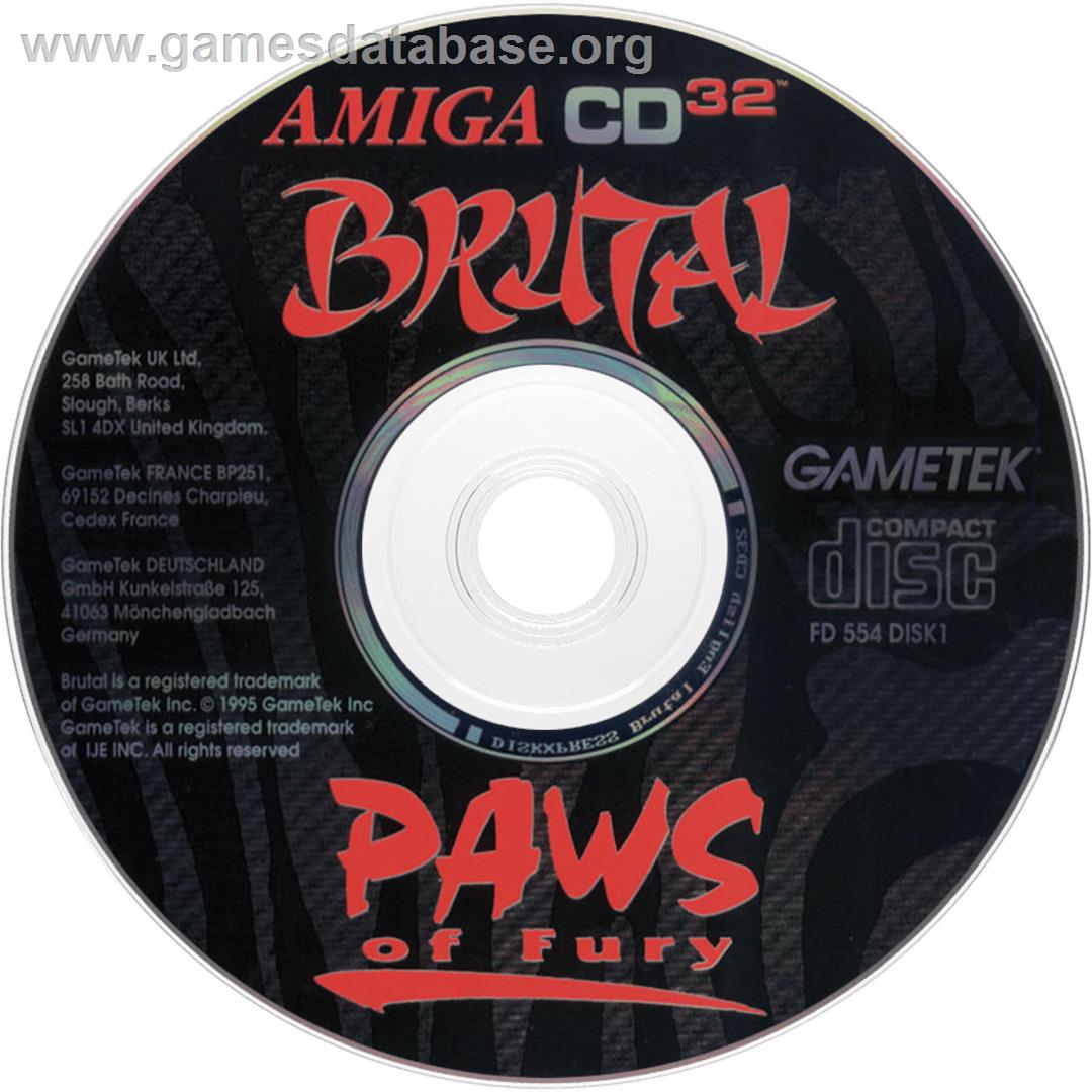 Brutal: Paws of Fury - Commodore Amiga CD32 - Artwork - Disc