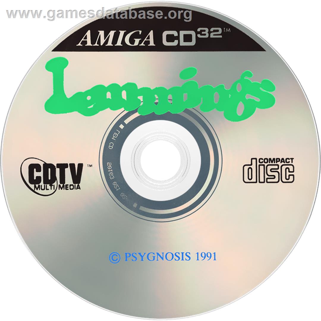 Lemmings - Commodore Amiga CD32 - Artwork - Disc