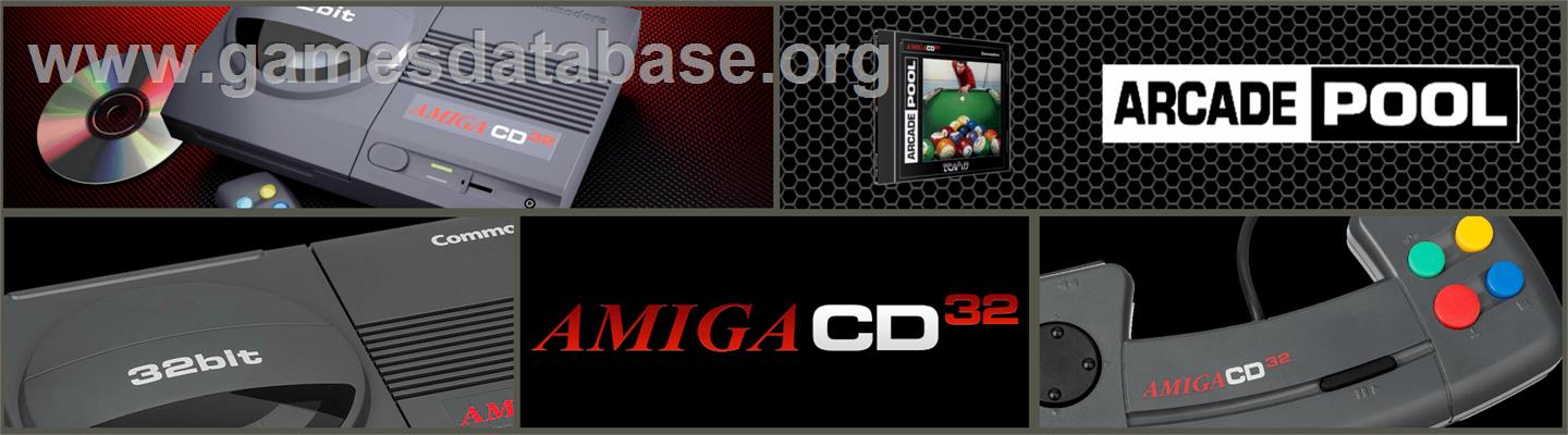 Arcade Pool - Commodore Amiga CD32 - Artwork - Marquee