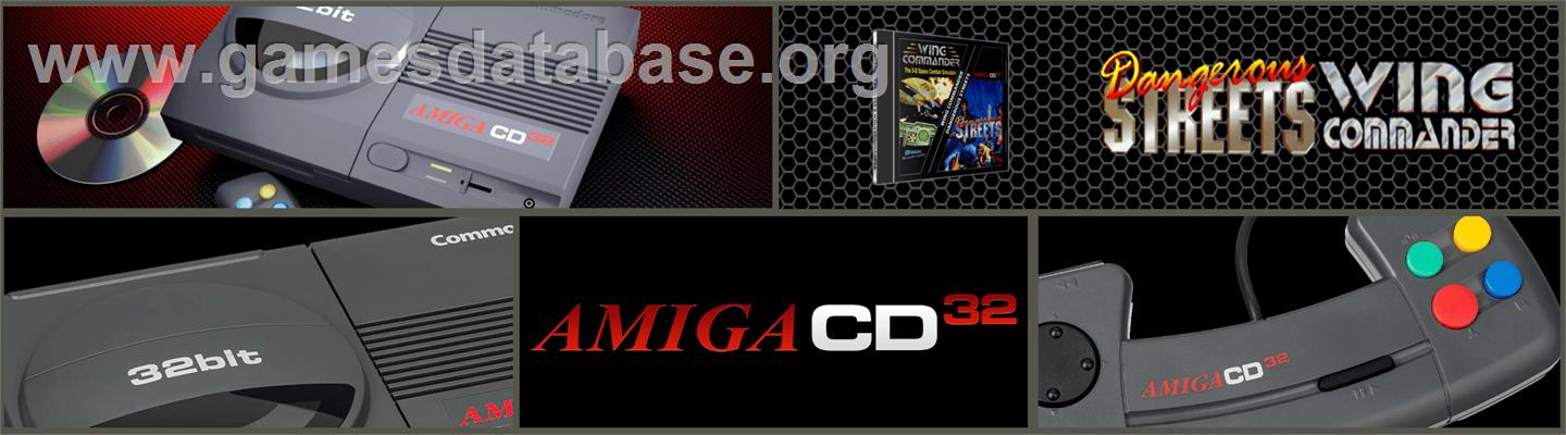 Dangerous Streets & Wing Commander - Commodore Amiga CD32 - Artwork - Marquee