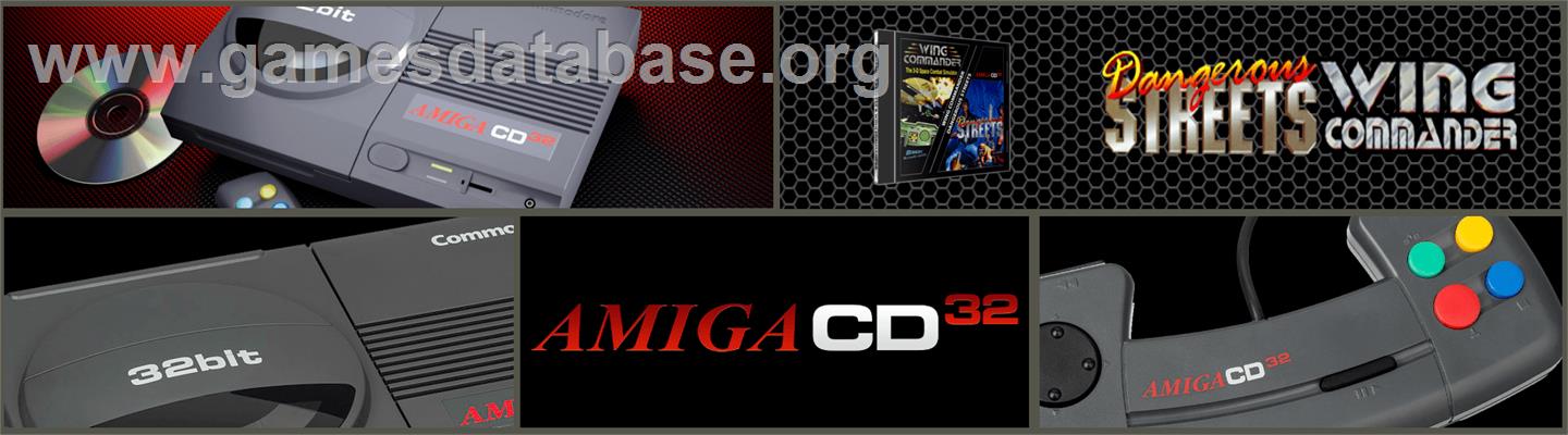 Dangerous Streets And Wing Commander - Commodore Amiga CD32 - Artwork - Marquee