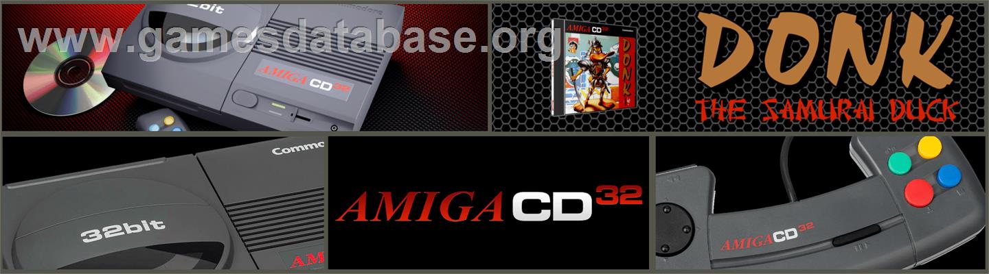Donk! - The Samurai Duck! - Commodore Amiga CD32 - Artwork - Marquee