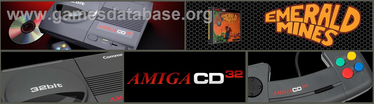 Emerald Mines - Commodore Amiga CD32 - Artwork - Marquee