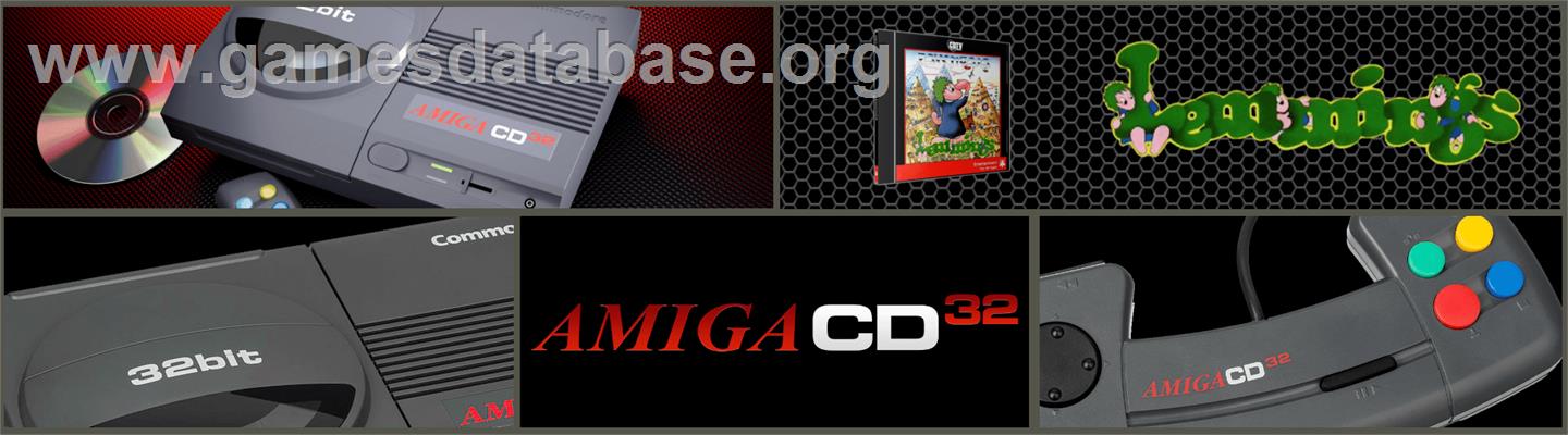 Lemmings - Commodore Amiga CD32 - Artwork - Marquee