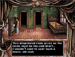 In game image of Dark Seed on the Commodore Amiga CD32.