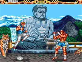 In game image of Fightin' Spirit on the Commodore Amiga CD32.