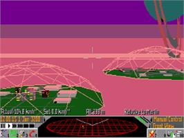In game image of Frontier - Elite 2 on the Commodore Amiga CD32.