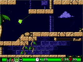 In game image of Fury Of The Furries on the Commodore Amiga CD32.