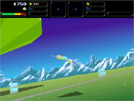 In game image of Guardian on the Commodore Amiga CD32.