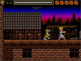 In game image of Sleepwalker on the Commodore Amiga CD32.