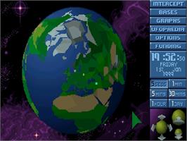 In game image of UFO - Enemy Unknown on the Commodore Amiga CD32.
