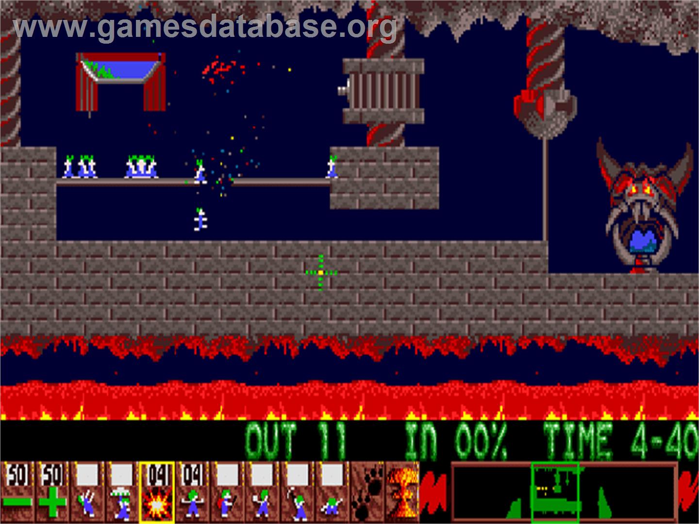 Lemmings - Commodore Amiga CD32 - Artwork - In Game