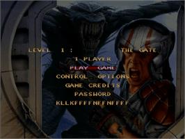 Title screen of Alien Breed 3d on the Commodore Amiga CD32.