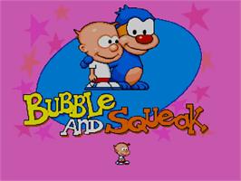 Title screen of Bubble and Squeak on the Commodore Amiga CD32.
