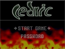 Title screen of Cedric And The Lost Sceptre on the Commodore Amiga CD32.