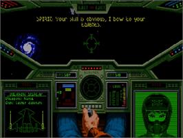 Title screen of Dangerous Streets & Wing Commander on the Commodore Amiga CD32.