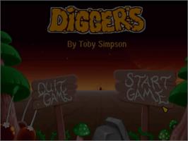 Title screen of Diggers on the Commodore Amiga CD32.