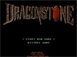 Title screen of Dragonstone on the Commodore Amiga CD32.