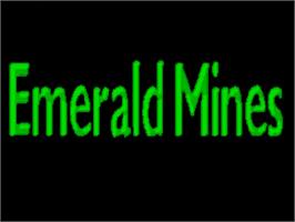 Title screen of Emerald Mines on the Commodore Amiga CD32.