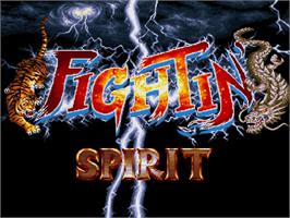 Title screen of Fightin' Spirit on the Commodore Amiga CD32.