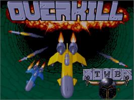Title screen of Overkill And Lunar-c on the Commodore Amiga CD32.