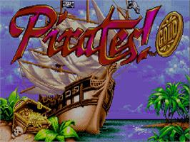 Title screen of Pirates! Gold on the Commodore Amiga CD32.