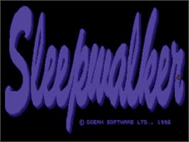 Title screen of Sleepwalker on the Commodore Amiga CD32.