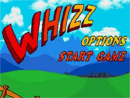 Title screen of Whizz on the Commodore Amiga CD32.