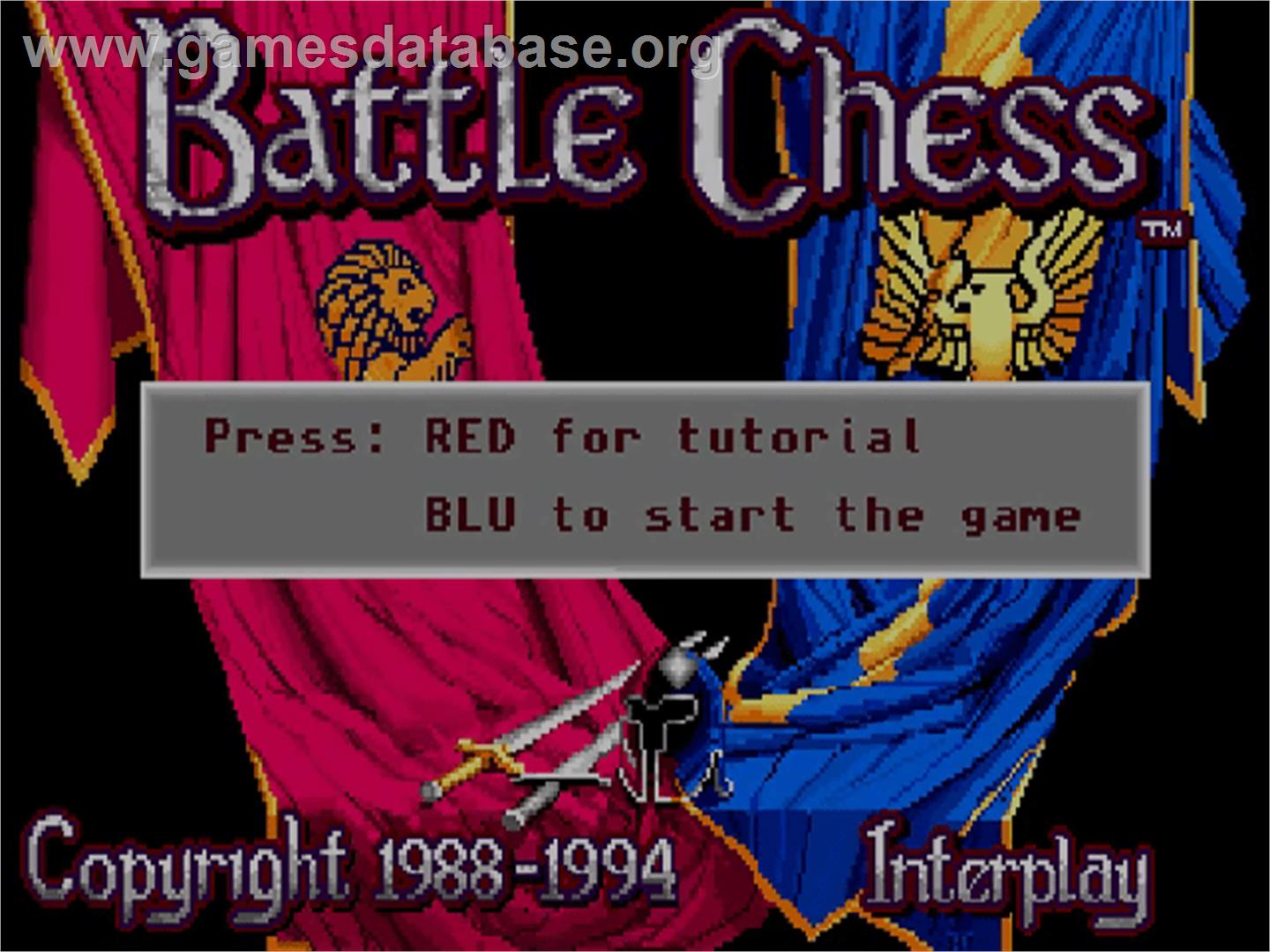 Battle Chess - Commodore Amiga CD32 - Artwork - Title Screen