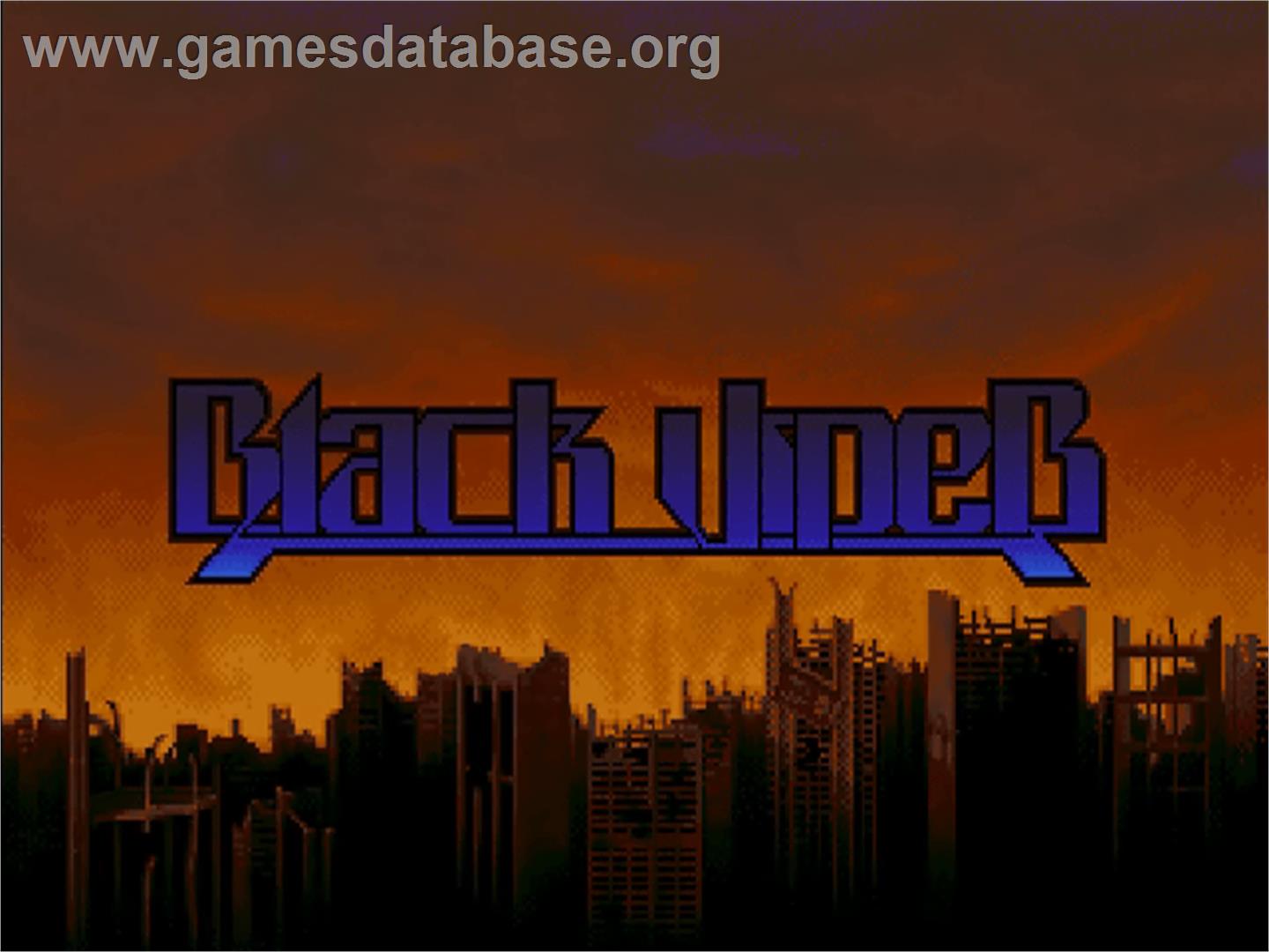Black Viper - Commodore Amiga CD32 - Artwork - Title Screen