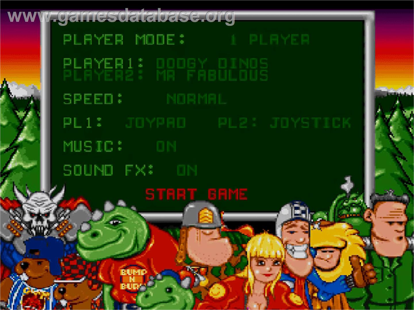 Bump 'n' Burn - Commodore Amiga CD32 - Artwork - Title Screen