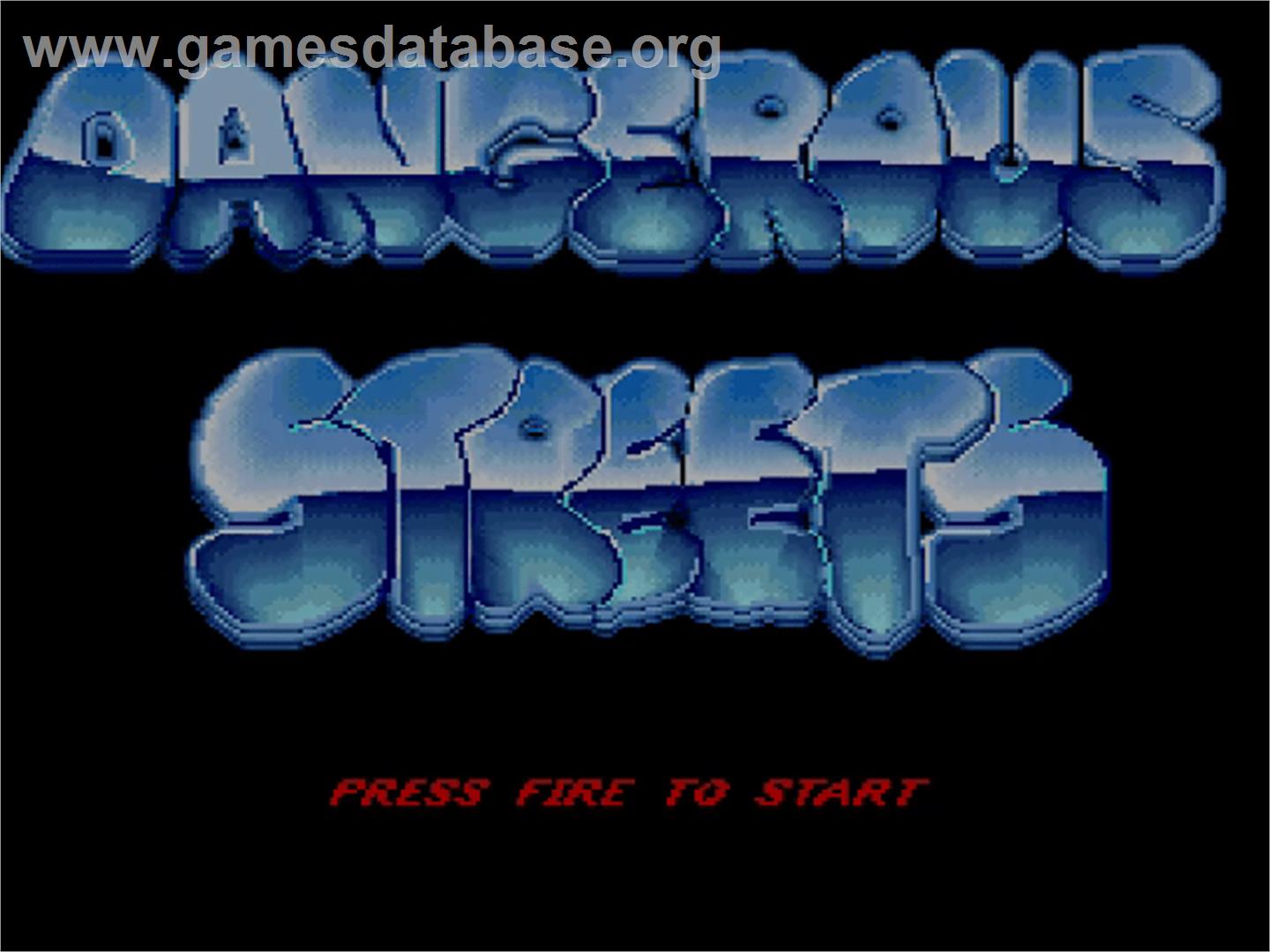 Dangerous Streets - Commodore Amiga CD32 - Artwork - Title Screen