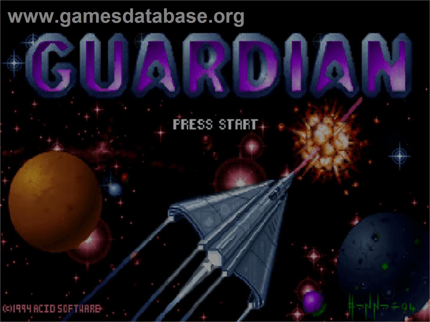 Guardian - Commodore Amiga CD32 - Artwork - Title Screen
