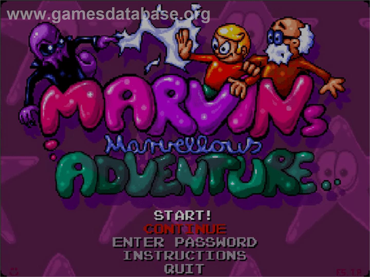 Marvin's Marvellous Adventure - Commodore Amiga CD32 - Artwork - Title Screen