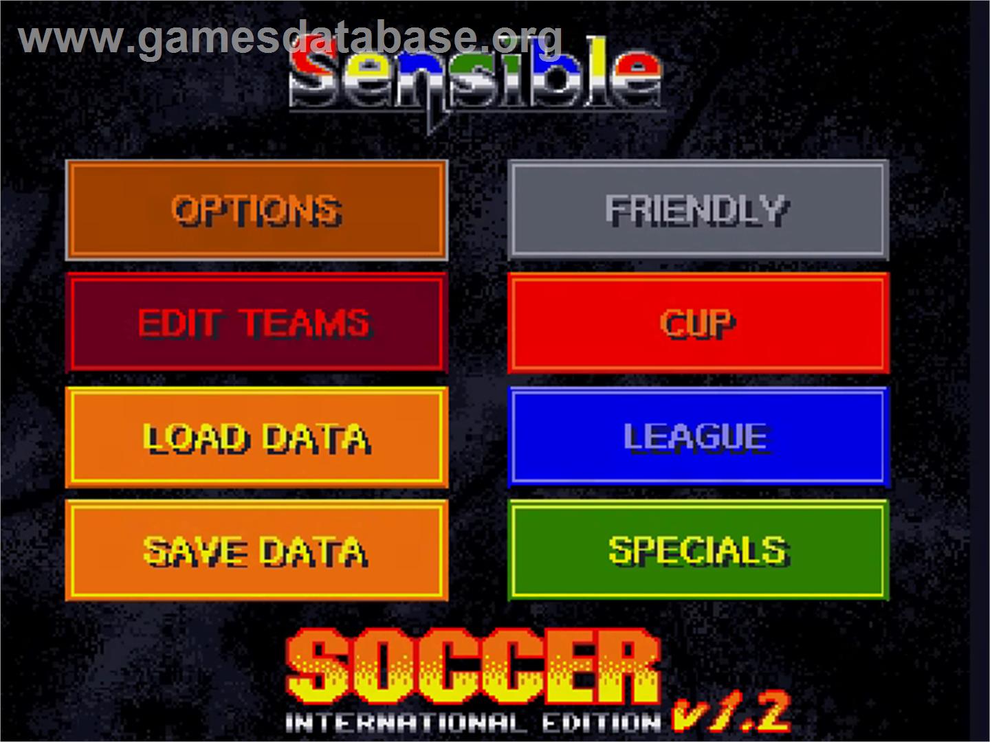 Sensible Soccer - International Edition - Commodore Amiga CD32 - Artwork - Title Screen