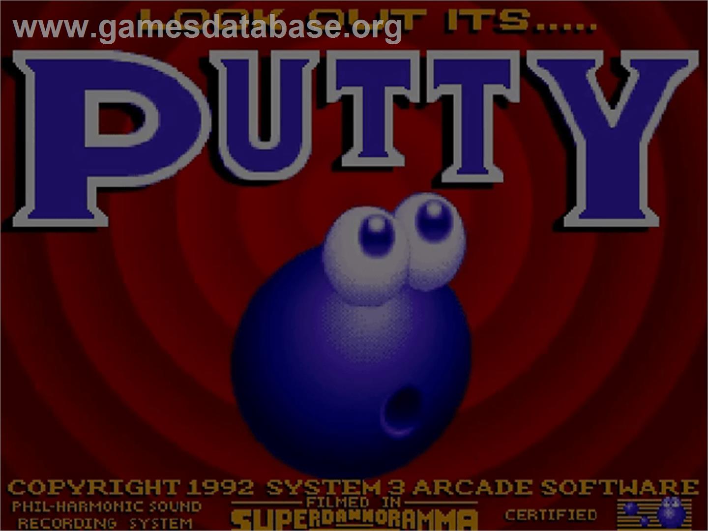 Super Putty - Commodore Amiga CD32 - Artwork - Title Screen