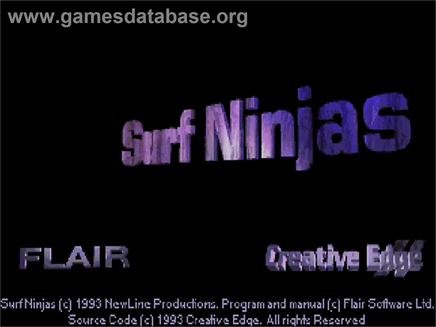 Surf Ninjas - Commodore Amiga CD32 - Artwork - Title Screen